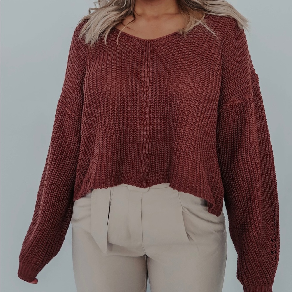 Vici BNWT Dusty Burgundy Sweater